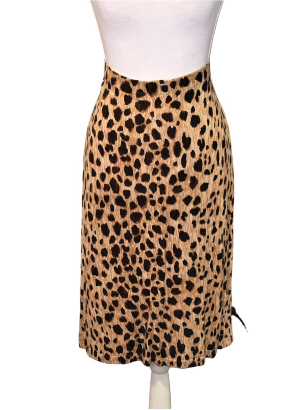 Merona Leopard Print Midi Skirt Size Small Animal Print Career Y2K - Picture 1 of 4